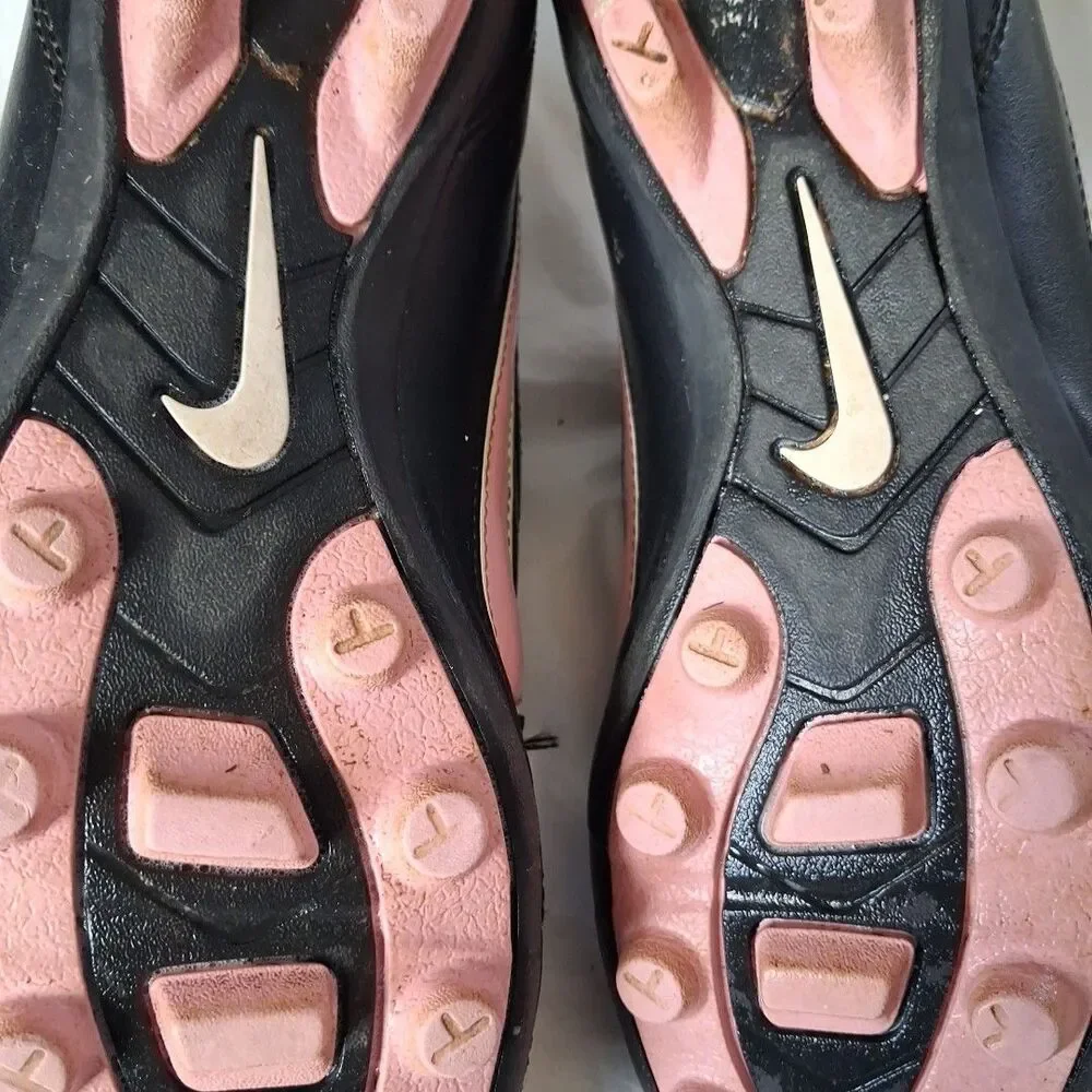SZ 5 NIKE TIEMPO NATURAL III TF BLACK PINK SOCCER TURF CLEATS 385411-061